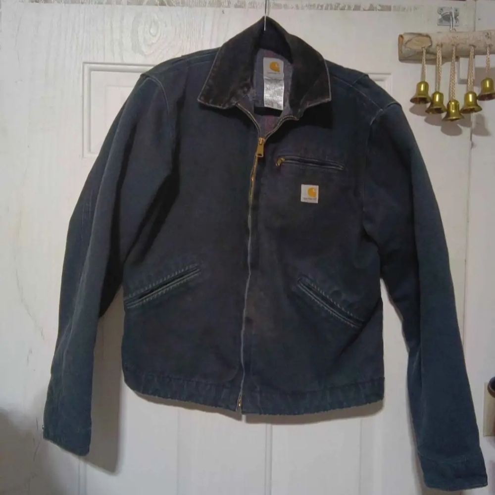 Vintage Carhartt Men's Black Jacket